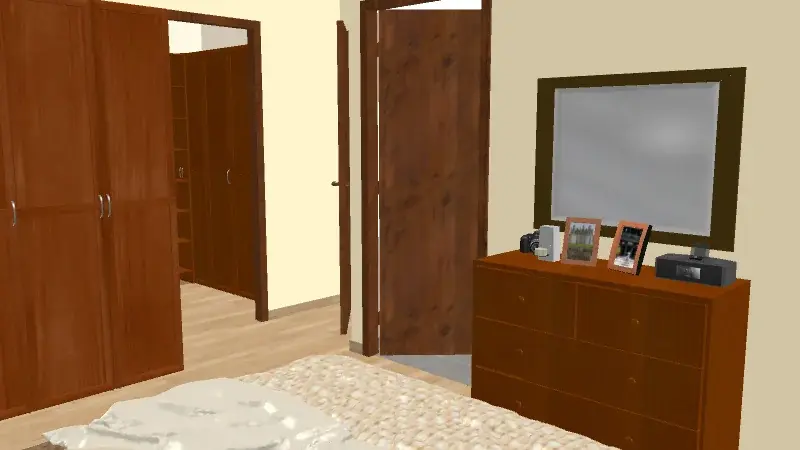 Dormitorio en suite con baño y vestidor