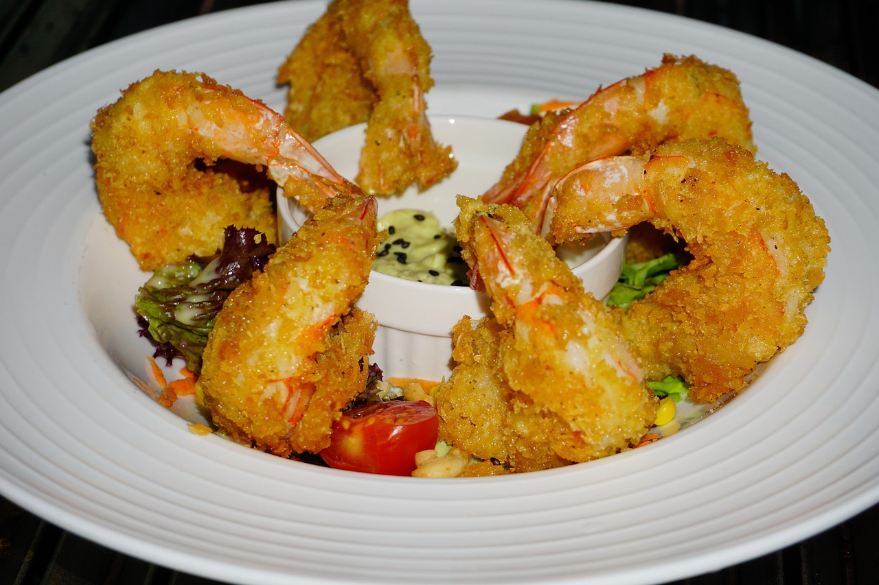 Gambas rebozadas con panko