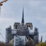 Trabajos de reconstrucción de Notre Dame de París tal como iban el 8 de marzo de 2024