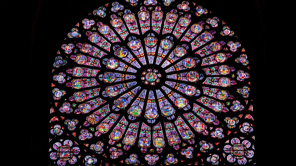 Vidriera en Notre Dame de Paris