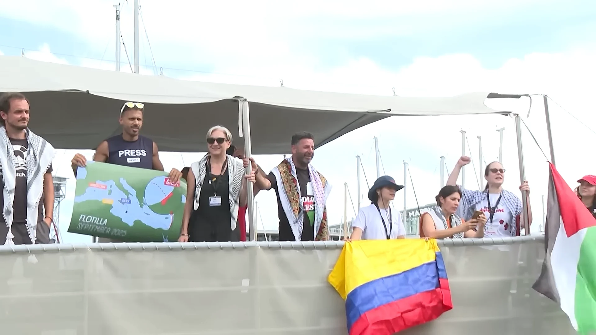 Celebrities disfrutando su minuto de gloria en la Flotilla de Gaza