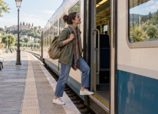 Tren y autobús