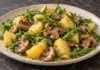 Ensalada tibia de patata, champinones y rúcula Ensalada tibia de patata, champinones y rúcula