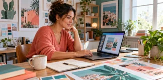 Diseño gráfico con Canva: crea piezas claras desde cero Composición editorial sobre diseño gráfico con Canva