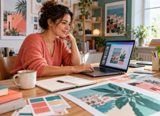 Diseño gráfico con Canva: crea piezas claras desde cero Composición editorial sobre diseño gráfico con Canva