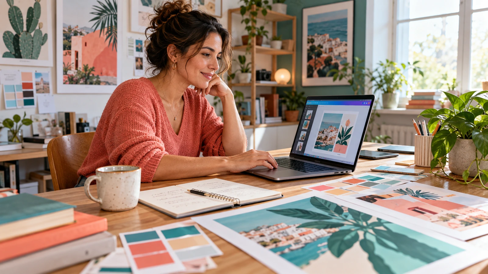 Composición editorial sobre diseño gráfico con Canva